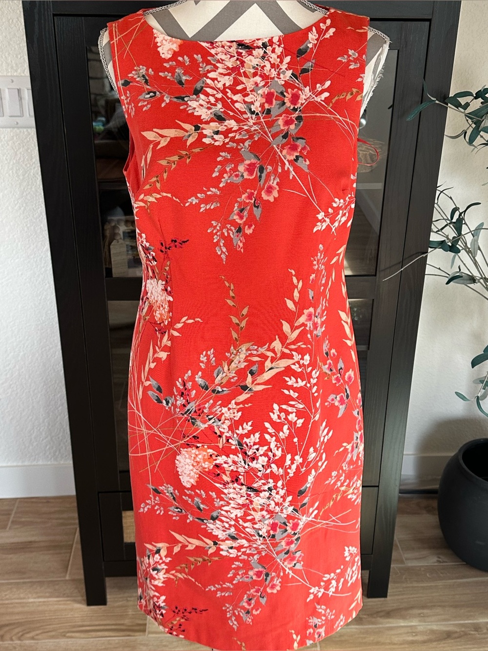 Talbots Coral Floral Sheath Dress - Picture 2 of 9